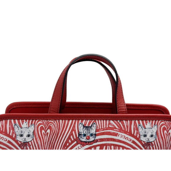 Gucci Bag by Yuko Higuchi Leather Cat Red White - Picture 4 of 7